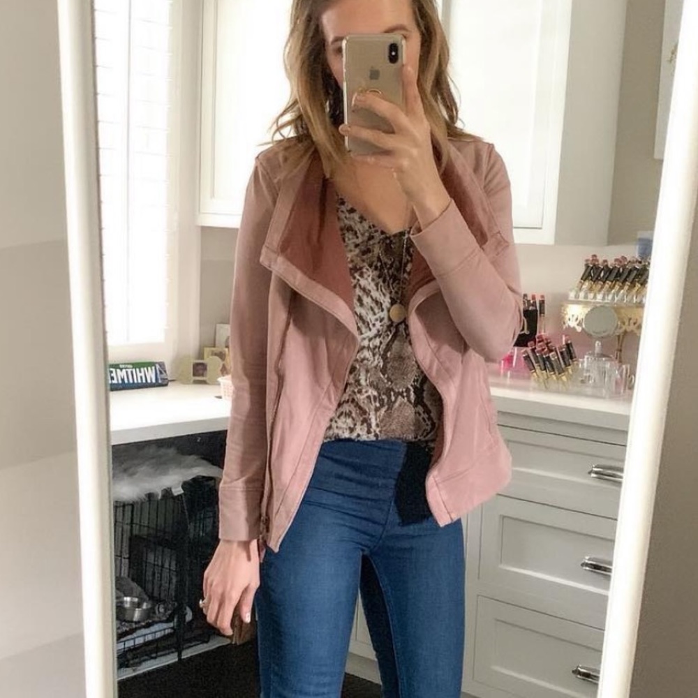 Marrakech pink faux suede jacket